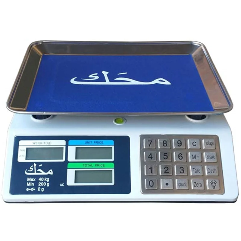 ترازو 40 کیلویی بدون علمک شش صفر کیبورد استیل